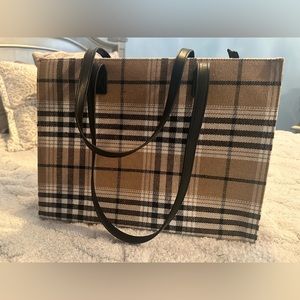 BEIS Plaid Work Tote